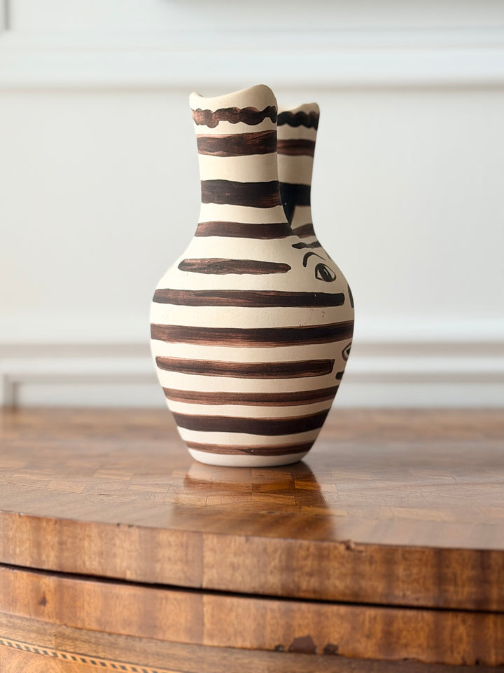 Cubist Earthenware Vase - Late 20th Century