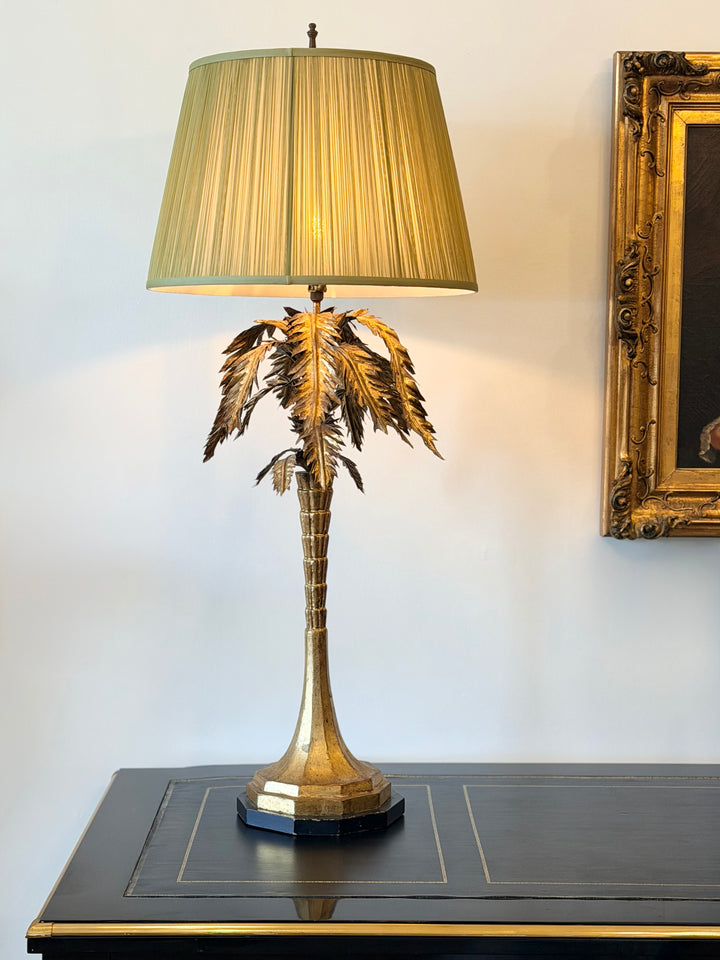 Hollywood Regency Gilt Palm Lamp, Attributed to Warren Kessler