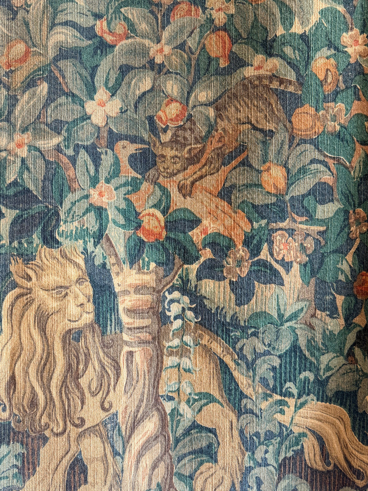 French Figural Verdure Tapestry, Mid-Century