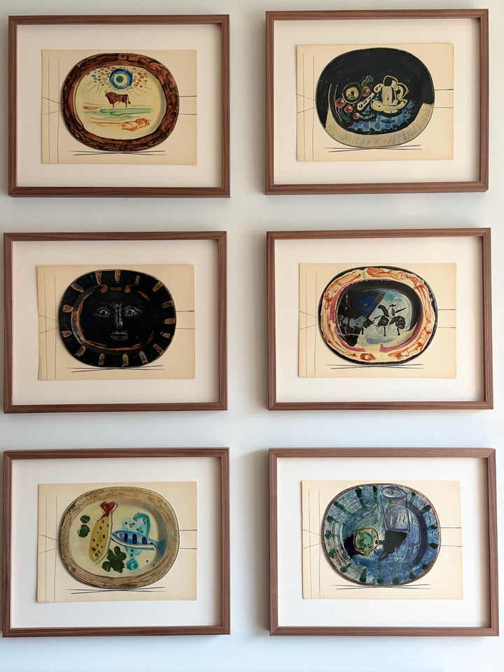 Suite of Nine Tipped-In Color Lithographs from Céramiques de Picasso, 1948 — Pablo Picasso