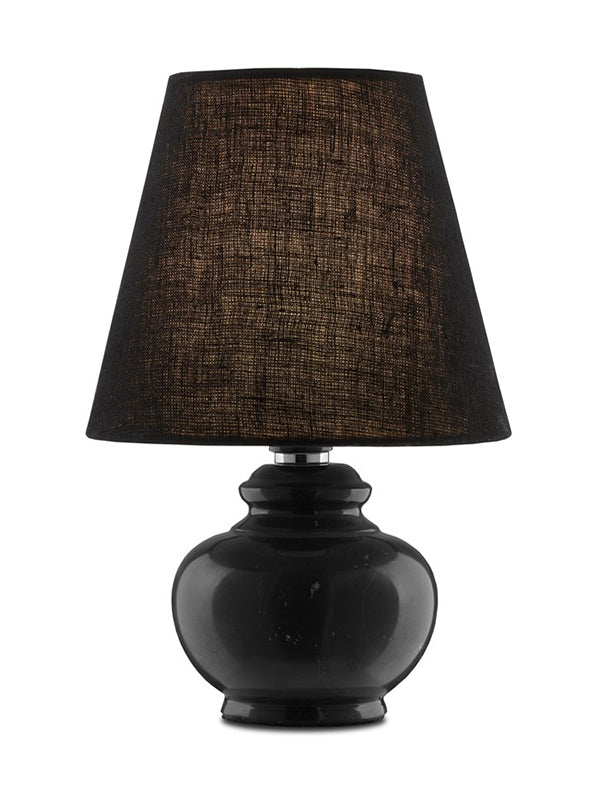 Petite Black Marble Table Lamp