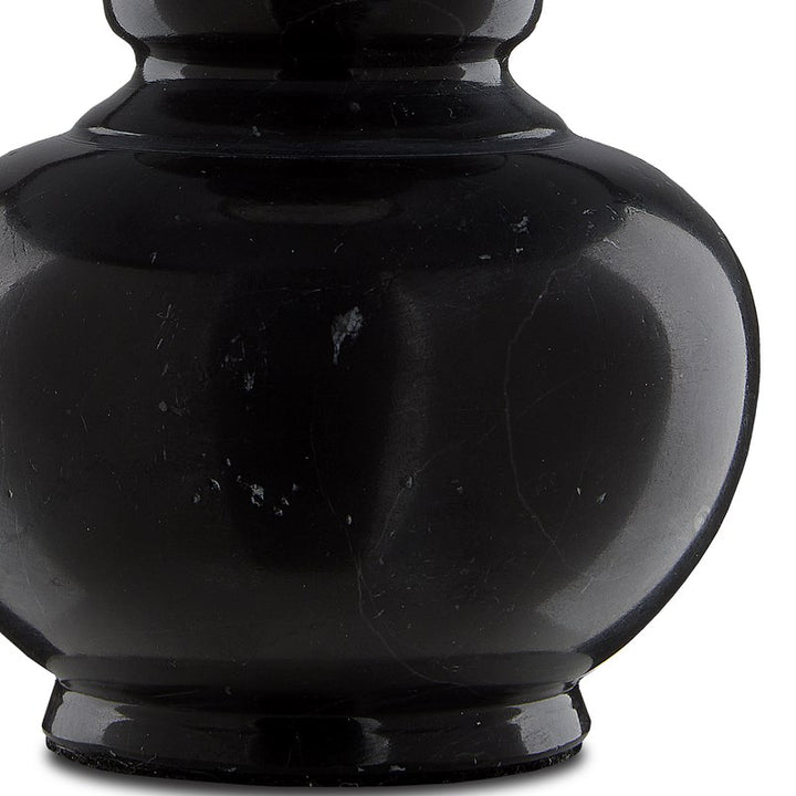 Petite Black Marble Table Lamp