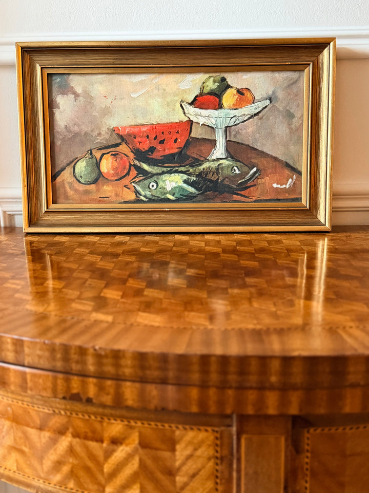 French Modernist Still Life Oil Painting - 1950s