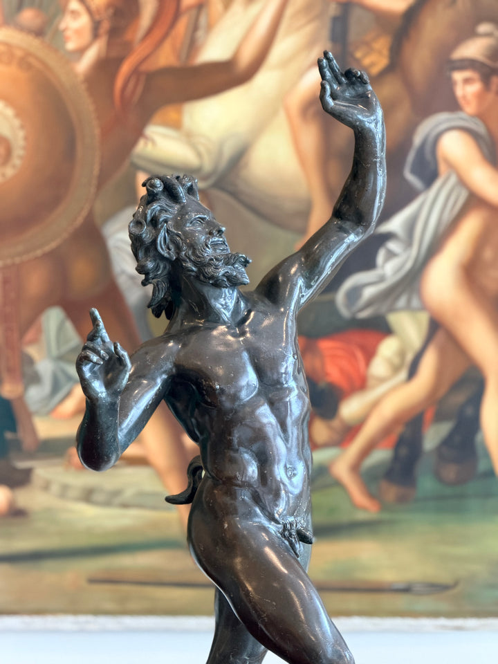 Grand Tour Bronze of a Dancing Satyr