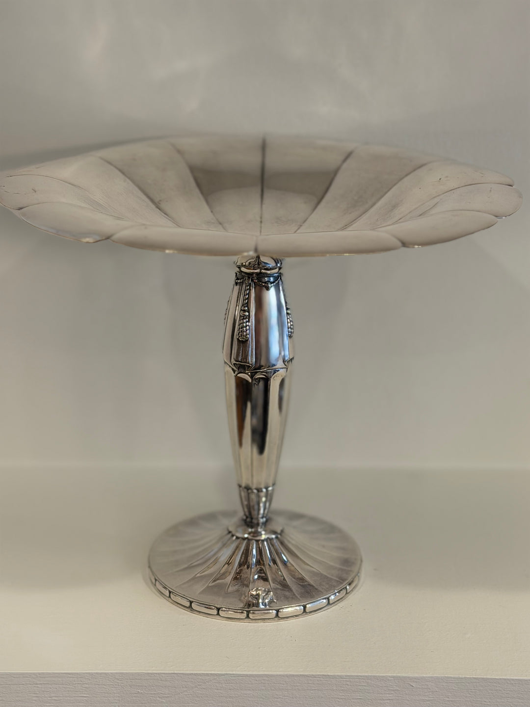 Vintage Christofle France “O.Gallia” Silverplate Art Deco Tazza, circa 1930s