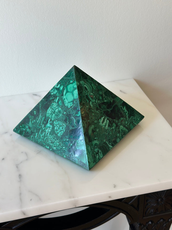 Large Malachite Pyramid