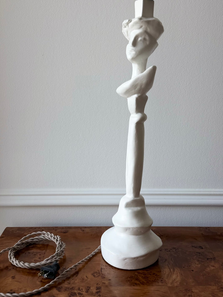 Diego Giacometti Style Plaster Figure Table Lamp  - 20th Century