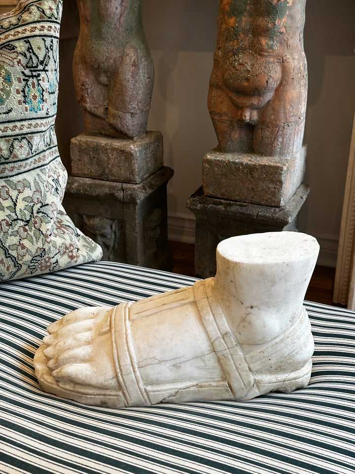 XL Carved Marble Gladiator Foot