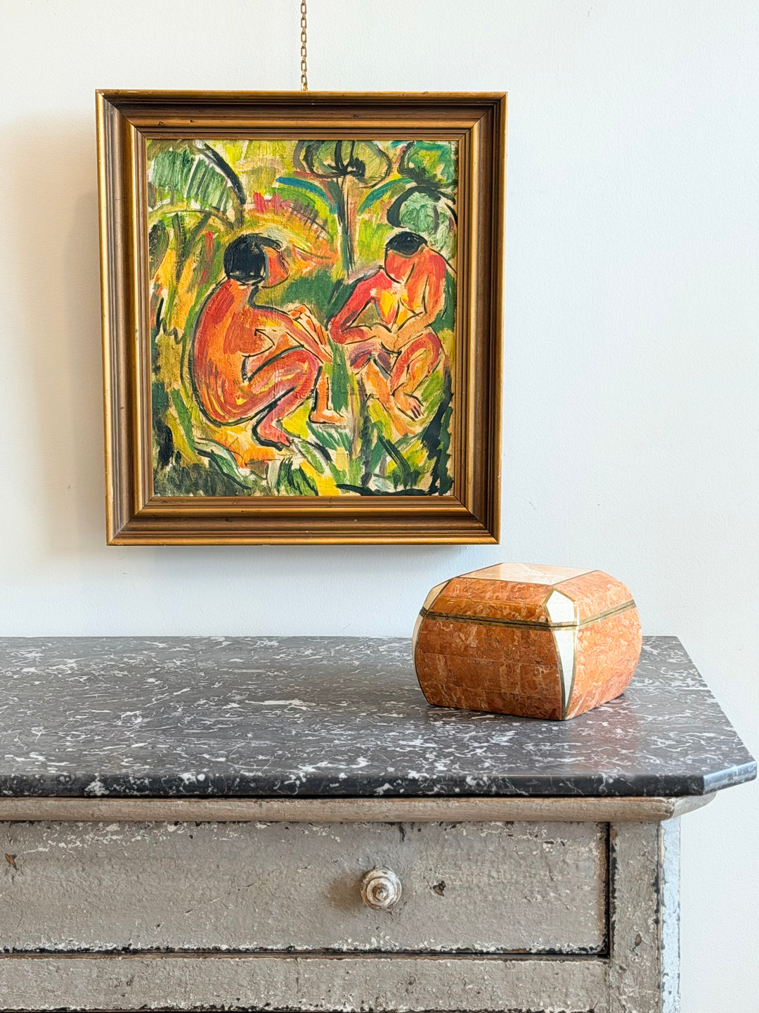 French Fauvist Figurative Oil Painting - 1940s