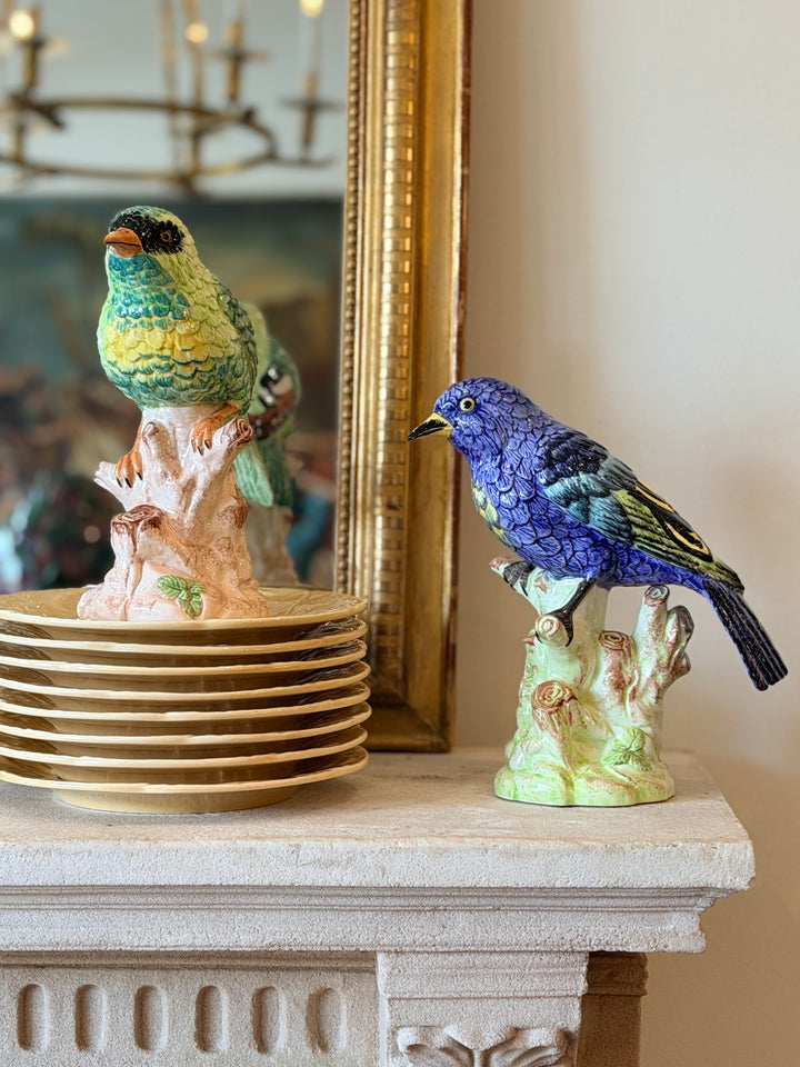 Pair of Italian Glazed Ceramic Bird Figures