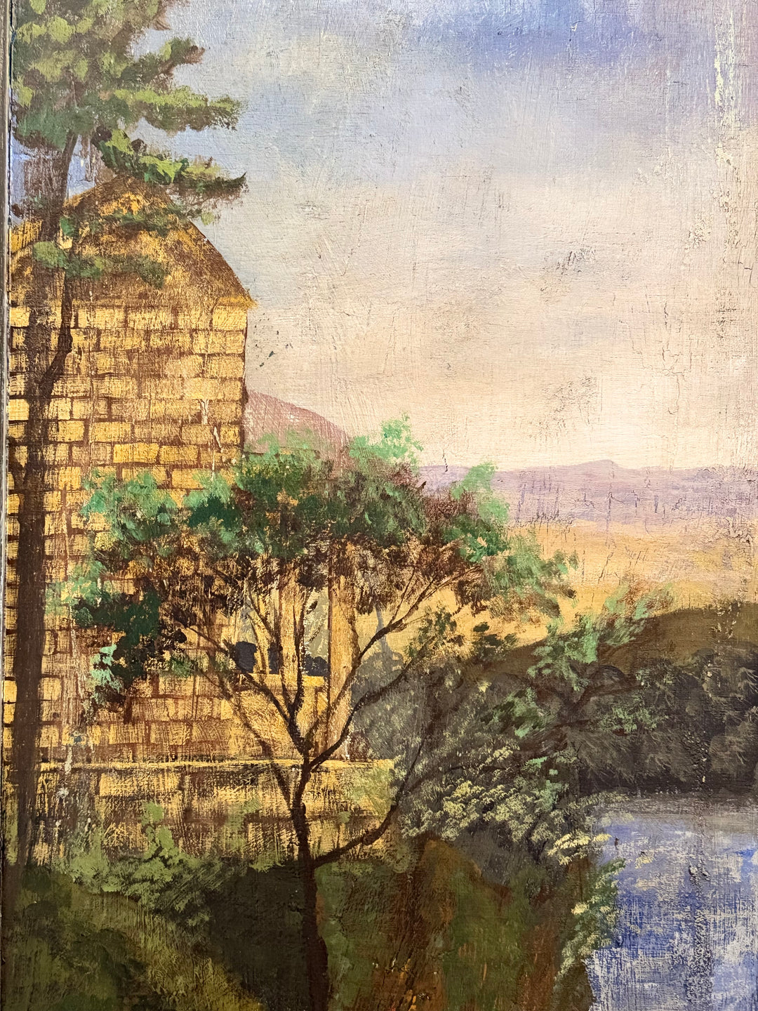 Early 20th Century Italian Hand-Painted Landscape Cabinet