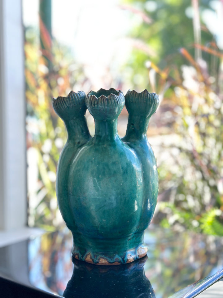 Verdigris Glazed Pottery