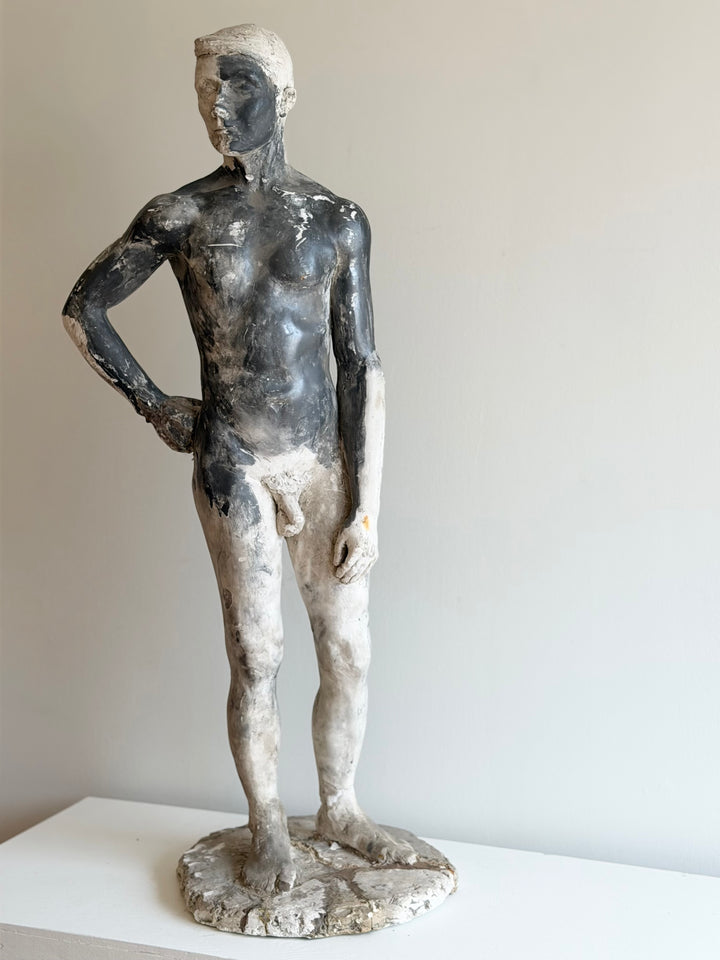 Artist’s Studio Plaster Figure of a Standing Male Nude, 20th Century