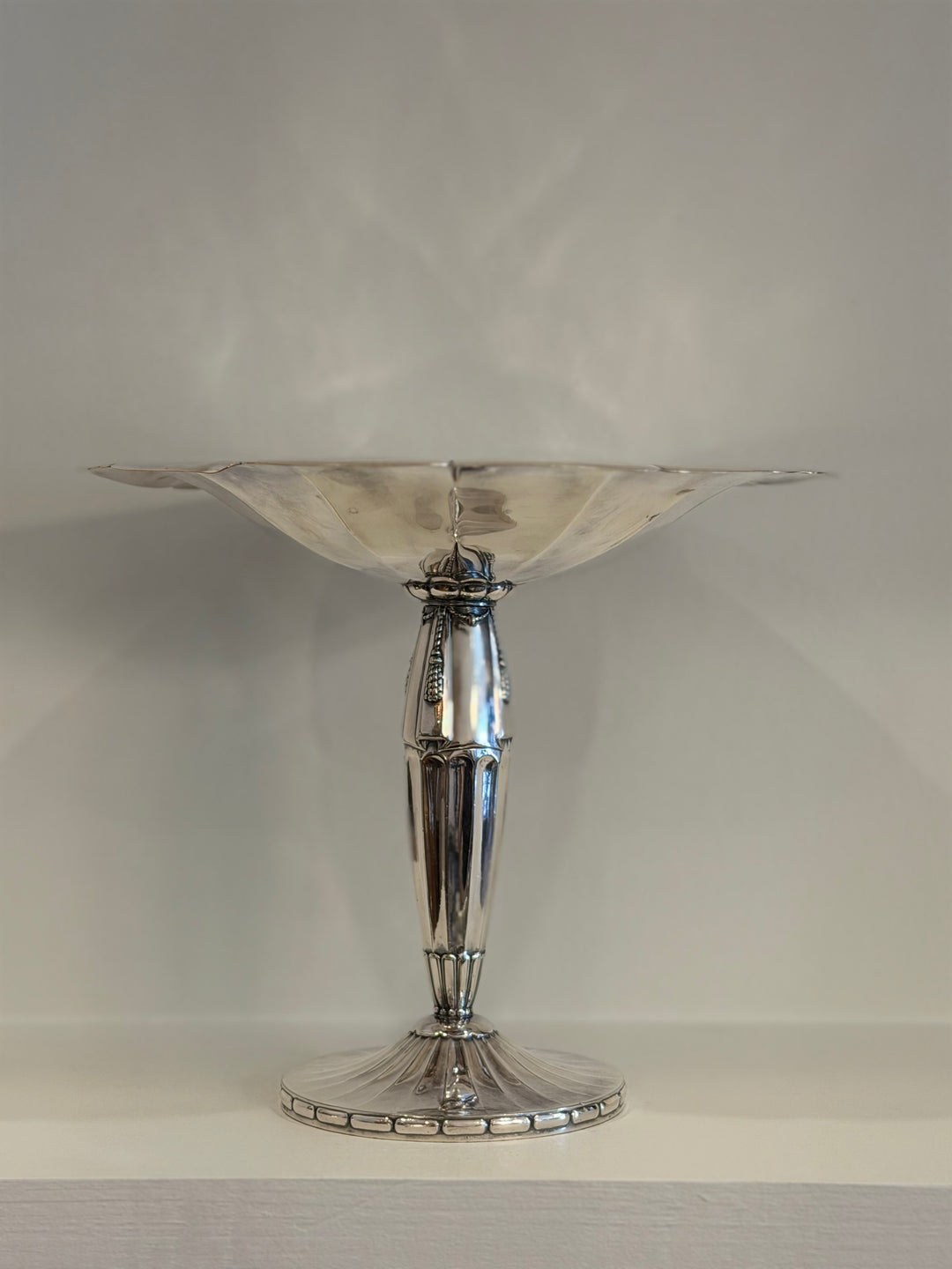 Vintage Christofle France “O.Gallia” Silverplate Art Deco Tazza, circa 1930s