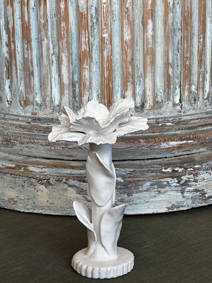 Sculpted Flower Candle Holder