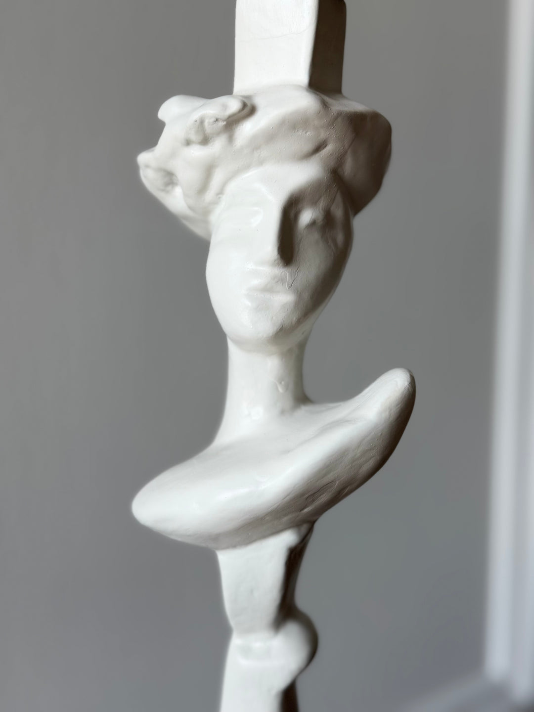 Diego Giacometti Style Plaster Figure Table Lamp  - 20th Century