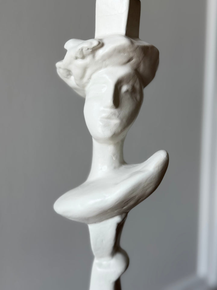 Diego Giacometti Style Plaster Figure Table Lamp  - 20th Century