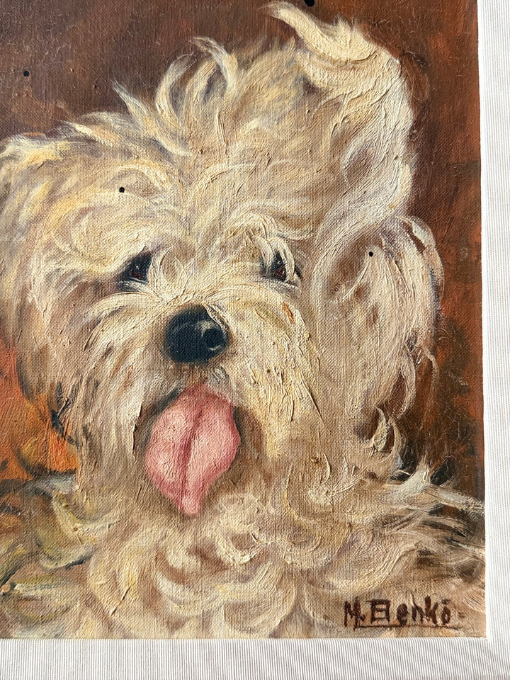 Late 19th Century Dog Portrait Painting - English School