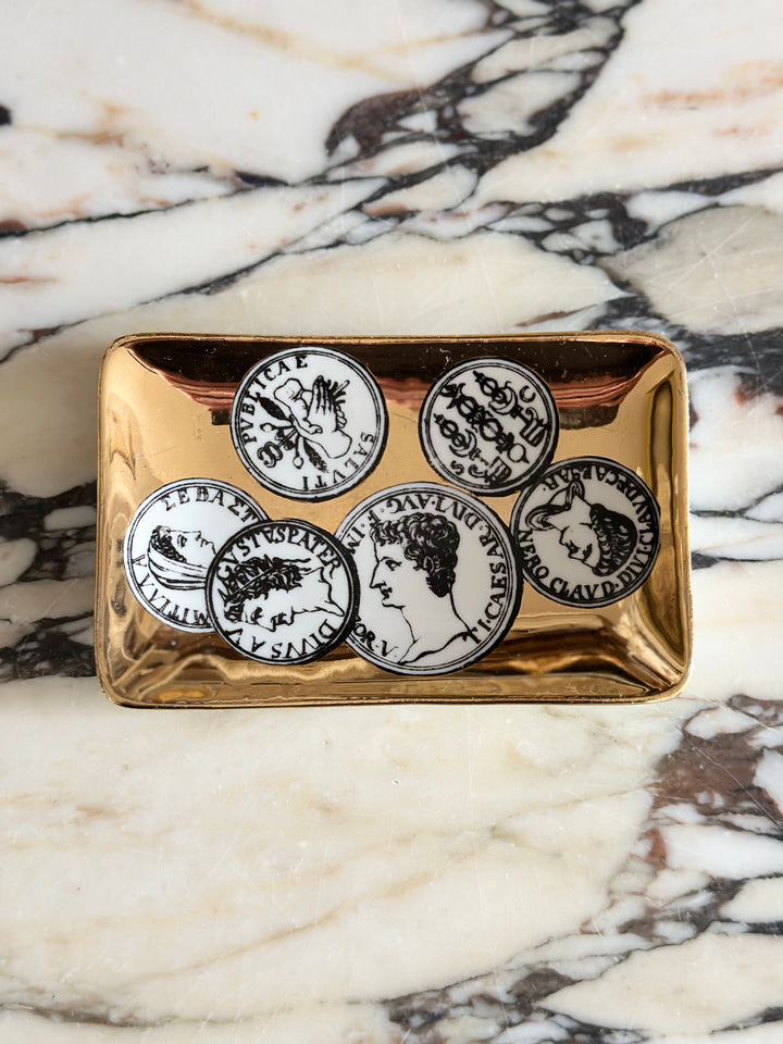 Piero Fornasetti Italian Roman Coins Pin Tray