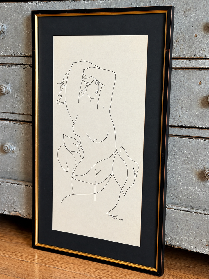 Modernist Female Nude Lithograph - 20th Century