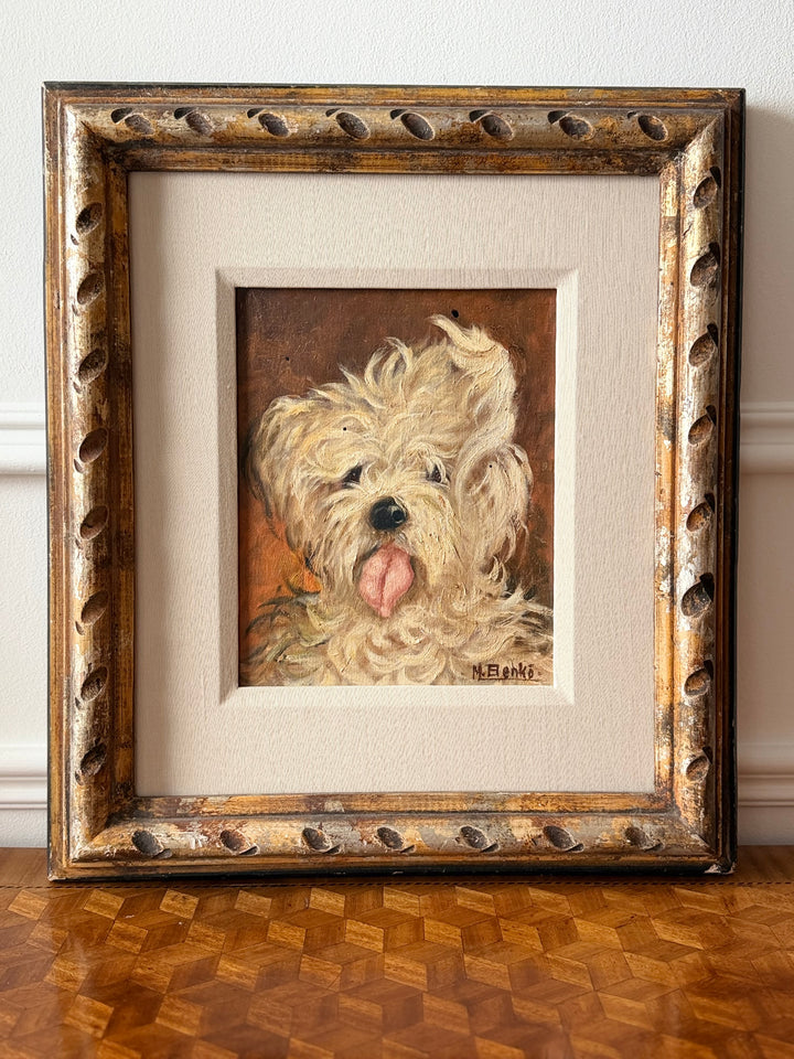 Late 19th Century Dog Portrait Painting - English School