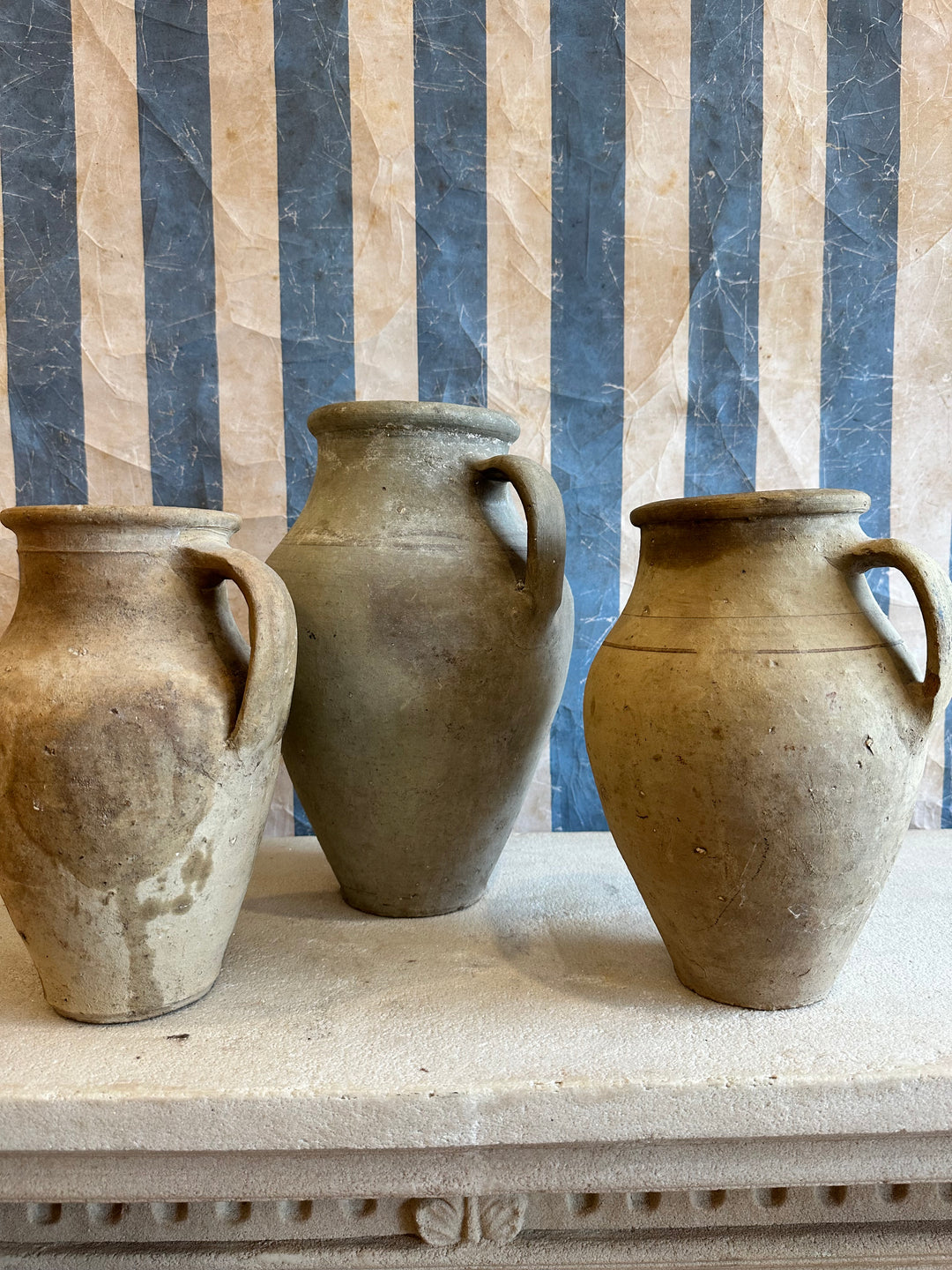 Trio of Antique Mediterranean Terracotta Vessels