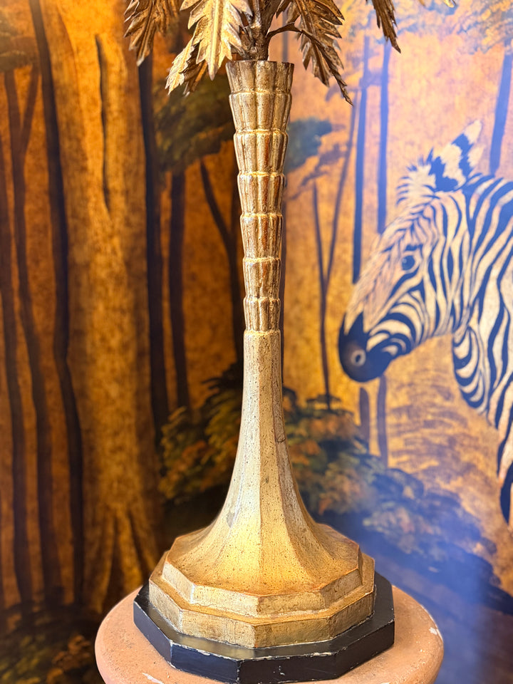 Hollywood Regency Gilt Palm Lamp, Attributed to Warren Kessler
