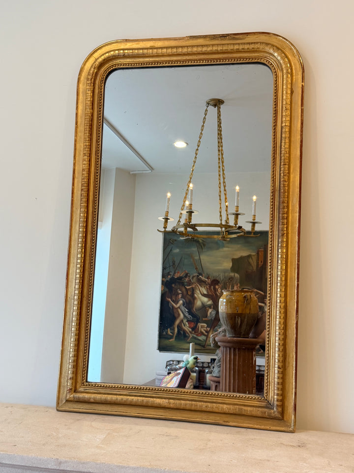 19th Century French Louis-Philippe Giltwood Mirror