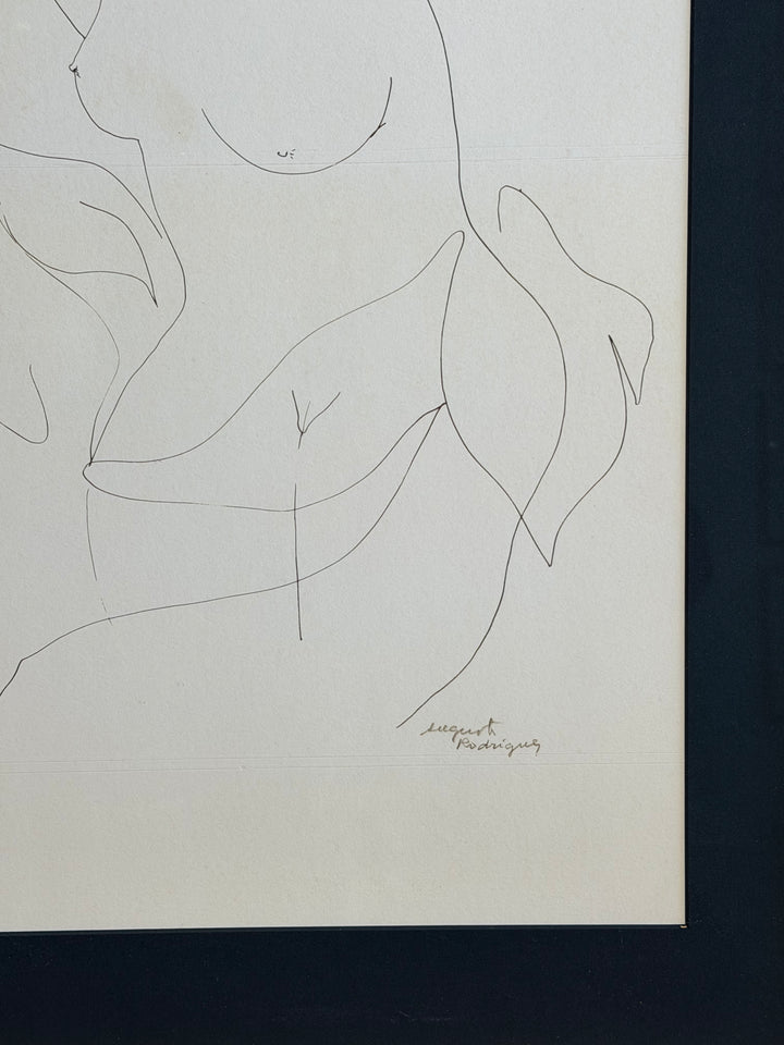 Modernist Female Nude Lithograph - 20th Century