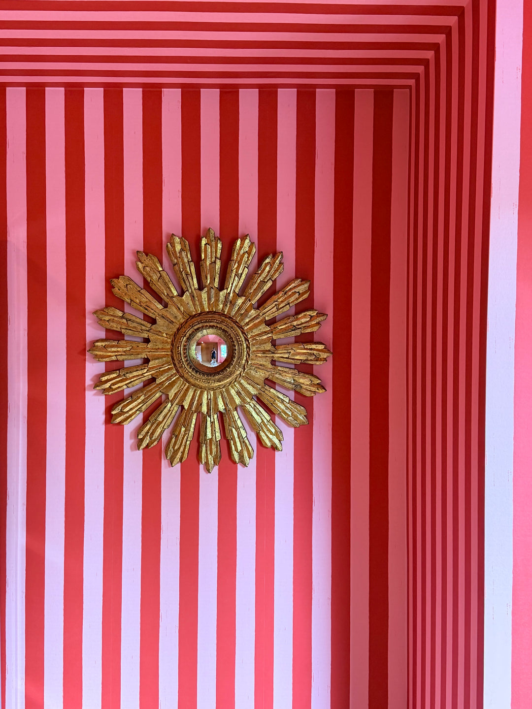 Gilt Wood Sunburst Mirror