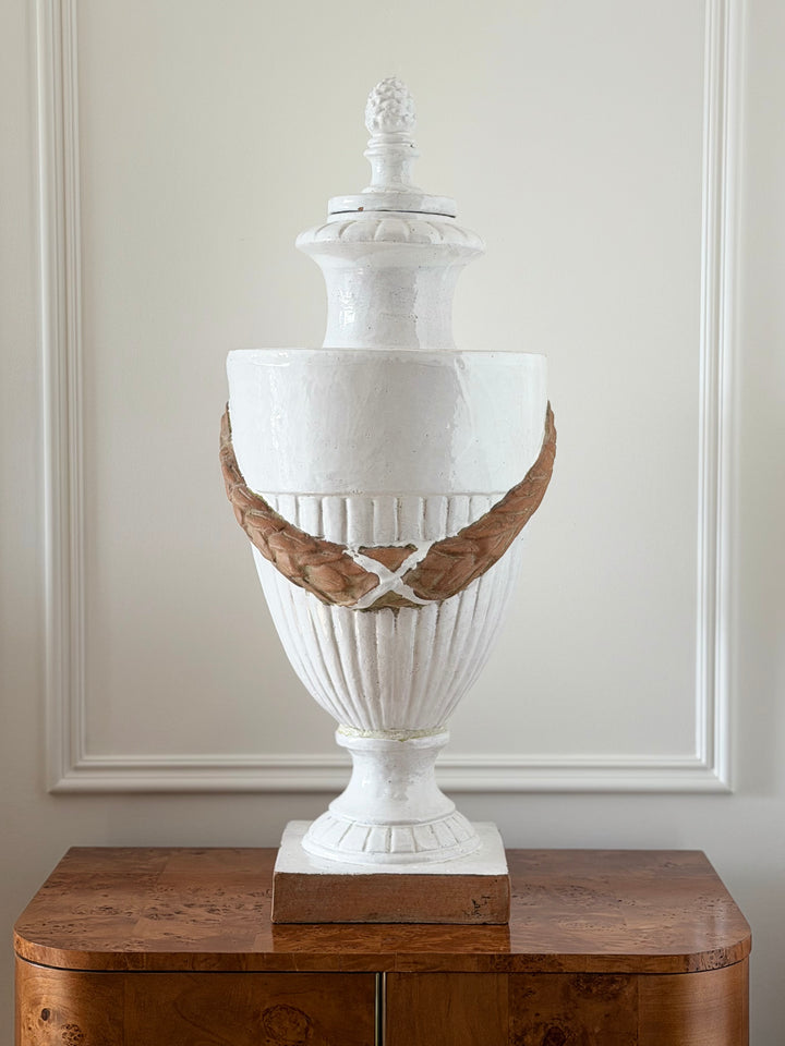 Monumental Italian Neoclassical Laurel Urn