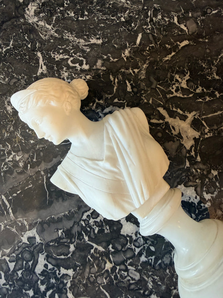 Italian Grand Tour Marble Bust of Diana, 20th Century