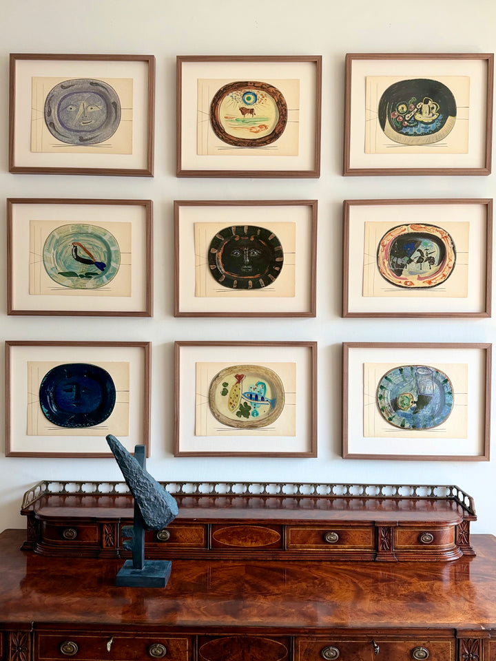 Suite of Nine Tipped-In Color Lithographs from Céramiques de Picasso, 1948 — Pablo Picasso