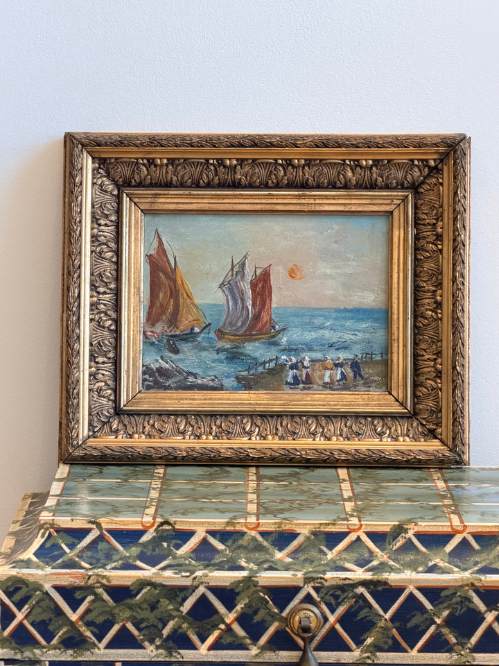 French Coastal Seascape - 19th Century