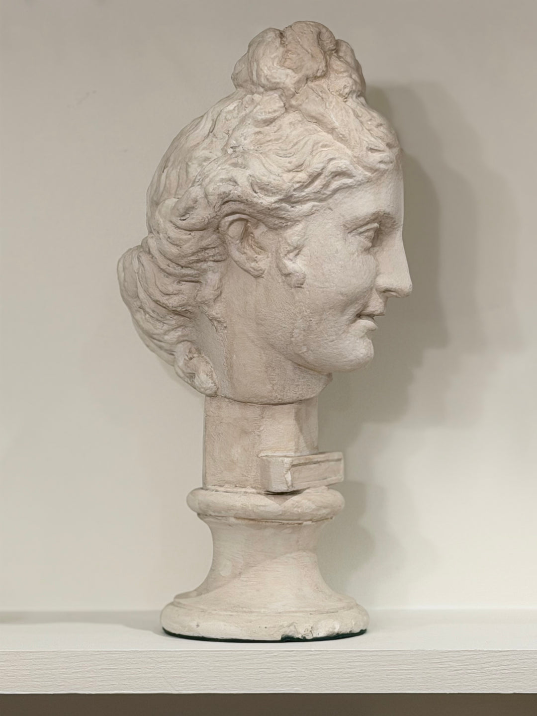 Early 20th Century French Plaster Bust of a Classical Female Figure