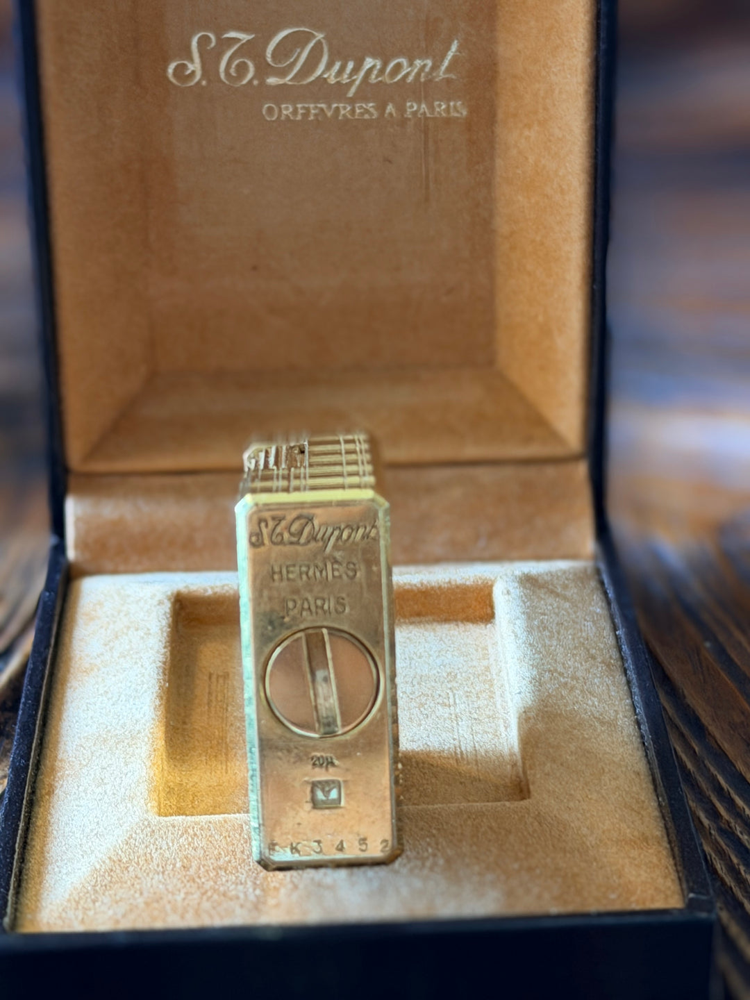Hermès Paris by S.T. Dupont Gold-Plated Lighter