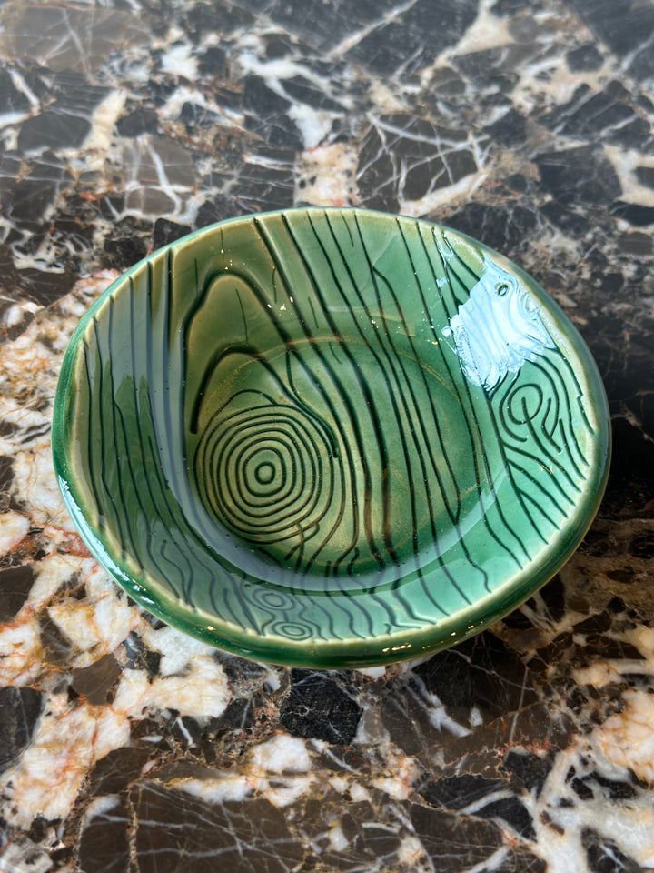 Green Faux Bois Dish - Small