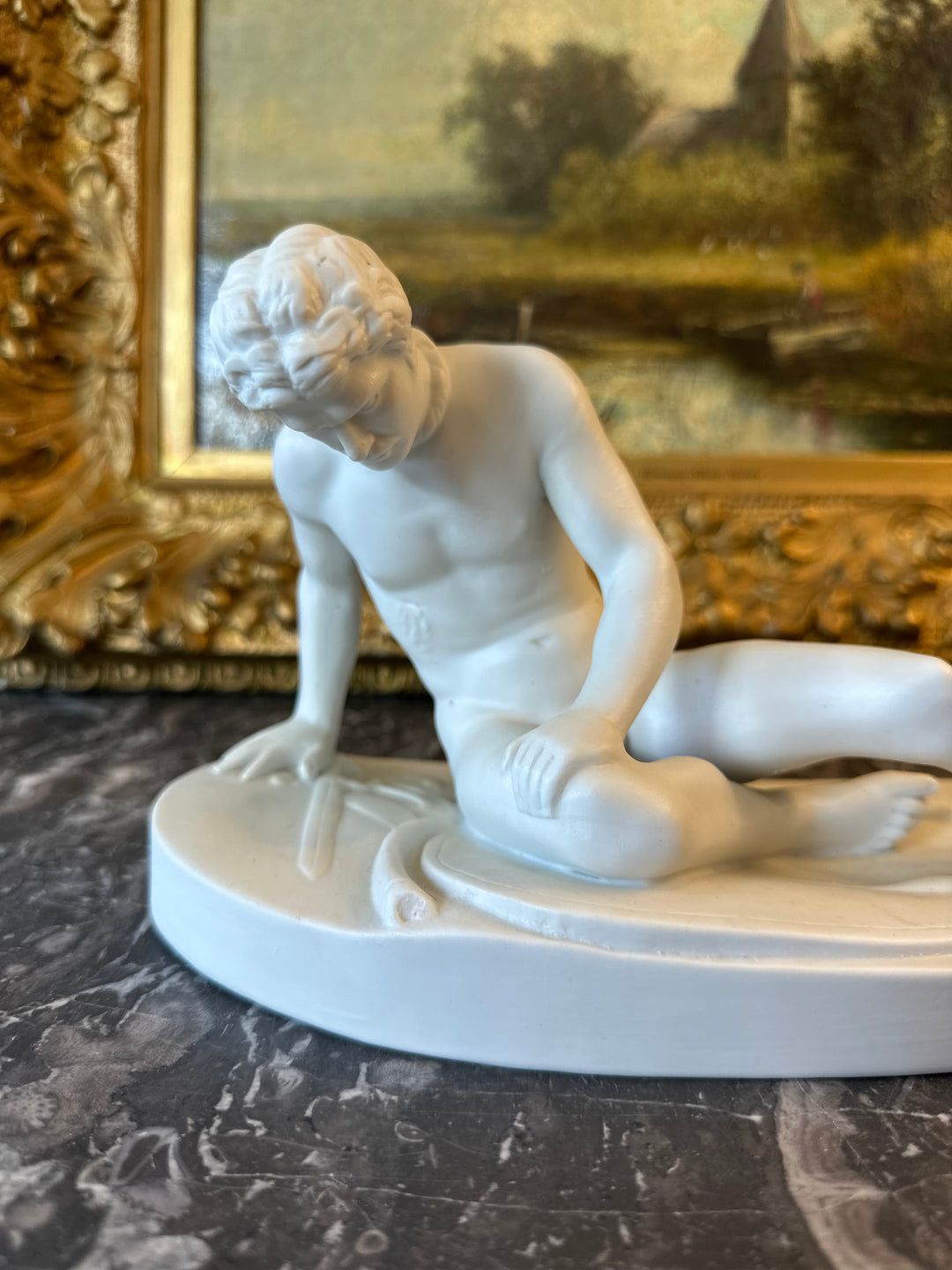19th Century Parianware Figure of the Dying Gaul
