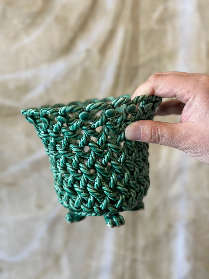 Italian Woven Rope Jardiniere