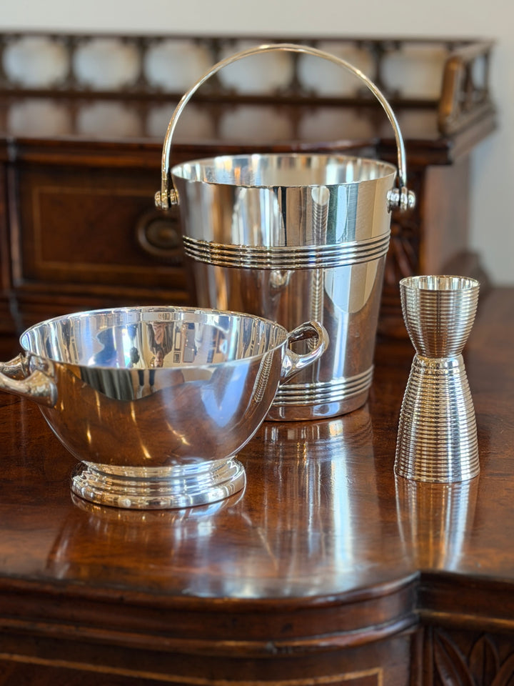 Christofle “Biarritz” Silver Plate Ice Bucket — Gallia Collection, 1950s
