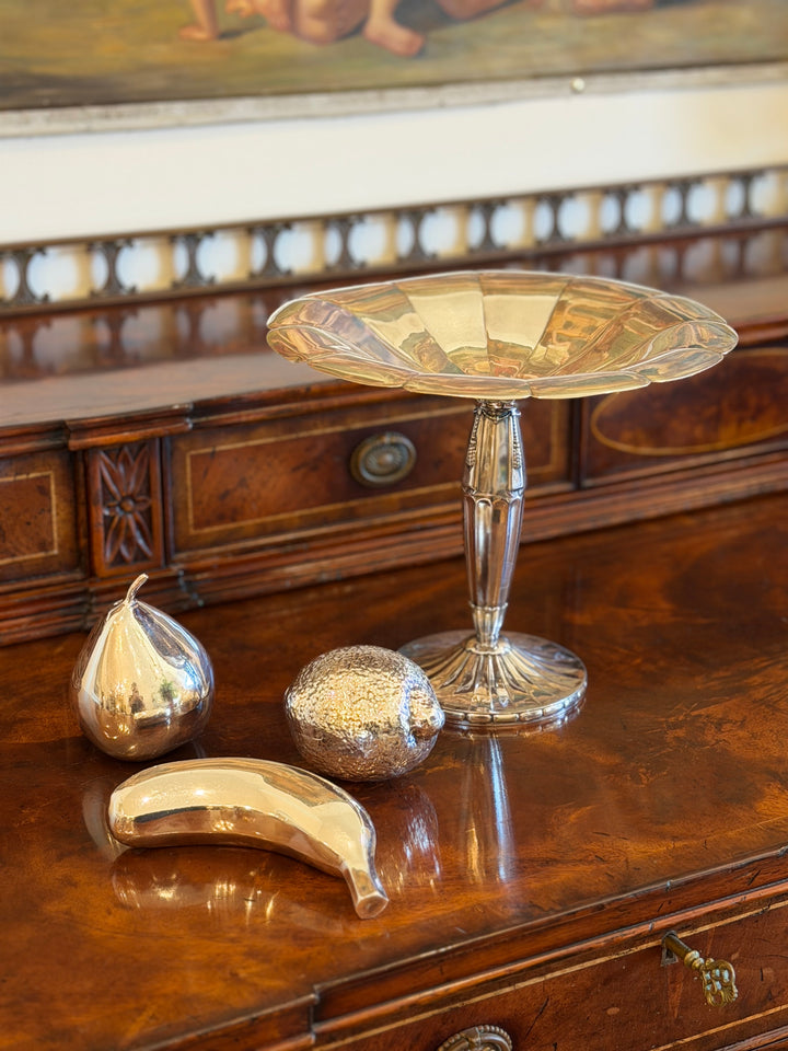Vintage Christofle France “O.Gallia” Silverplate Art Deco Tazza, circa 1930s