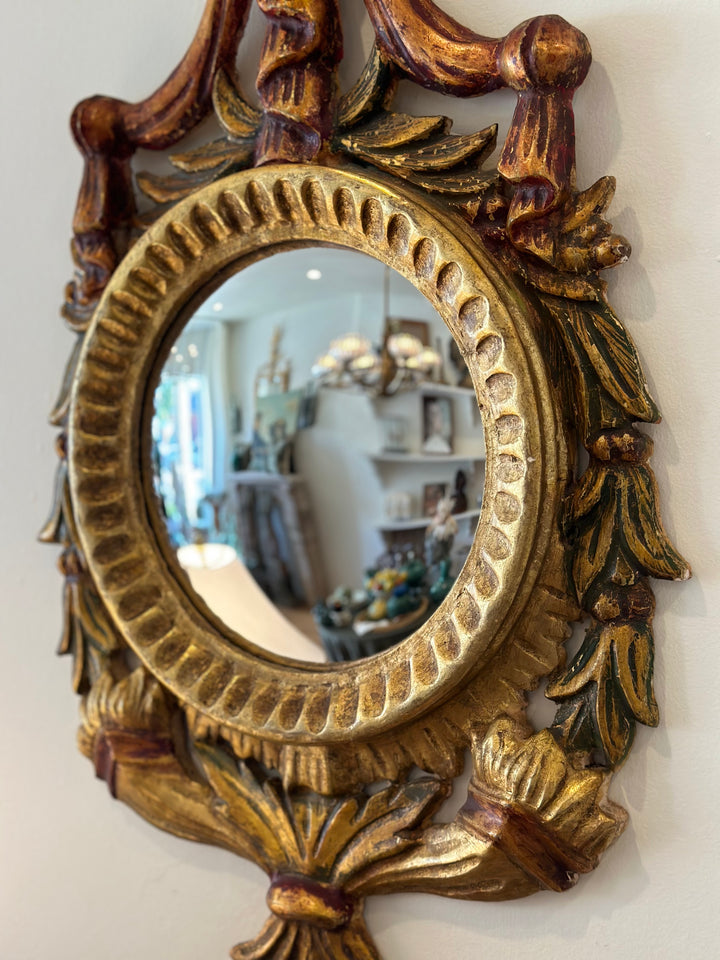 Gilt Ribbon Convex Mirror