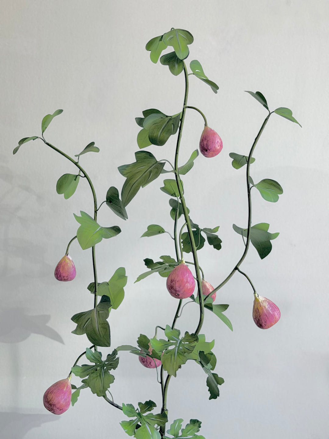 Fig tree tole sculpture in aged terracotta pot, decorative houseplant from Housebound Interiors.