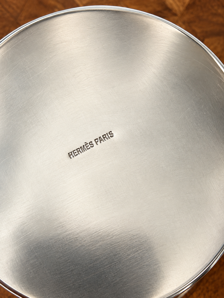 Hermès Paris Silver Horse Head Box - 1970s