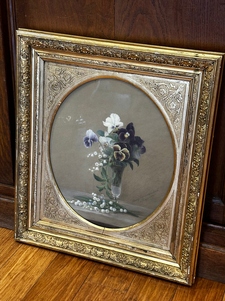 19th Century Floral Study Painting