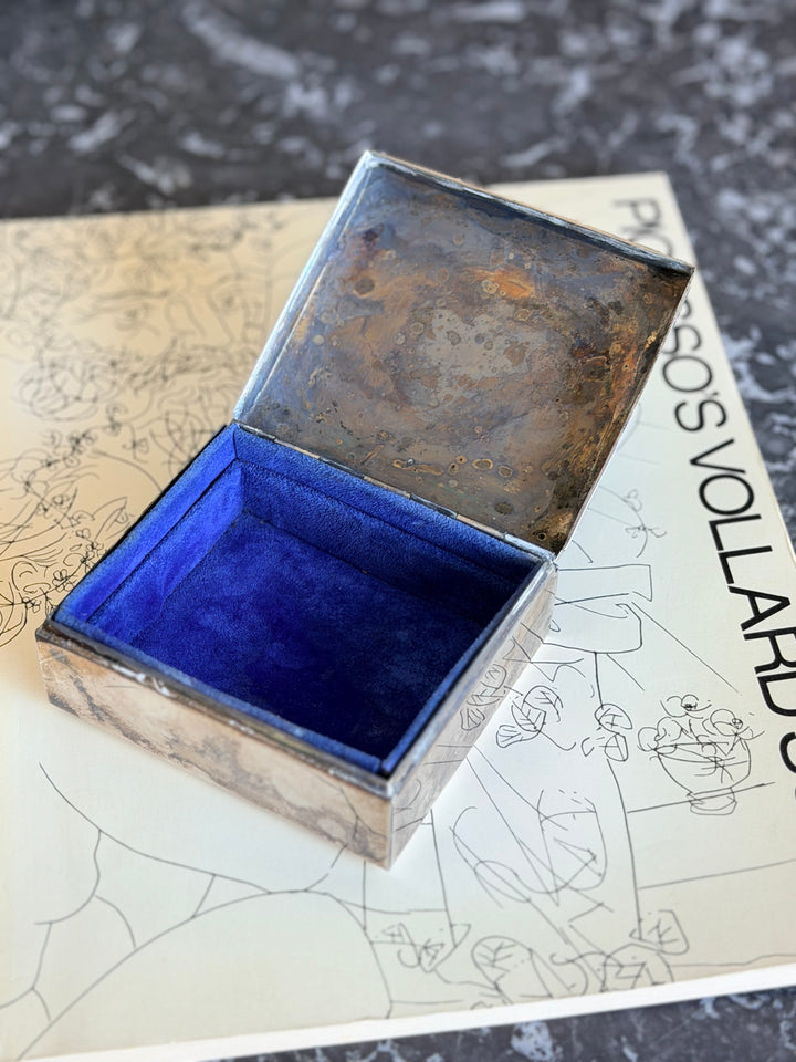Silver Box with Turquoise Inlay