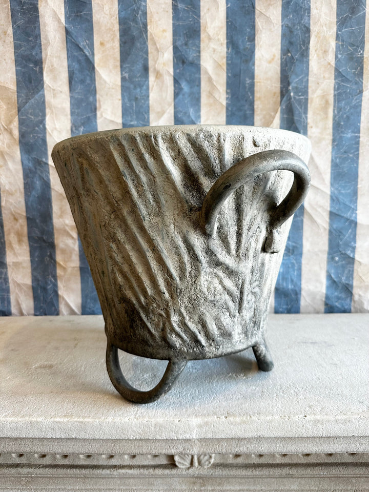 Iron Faux Bois Planter