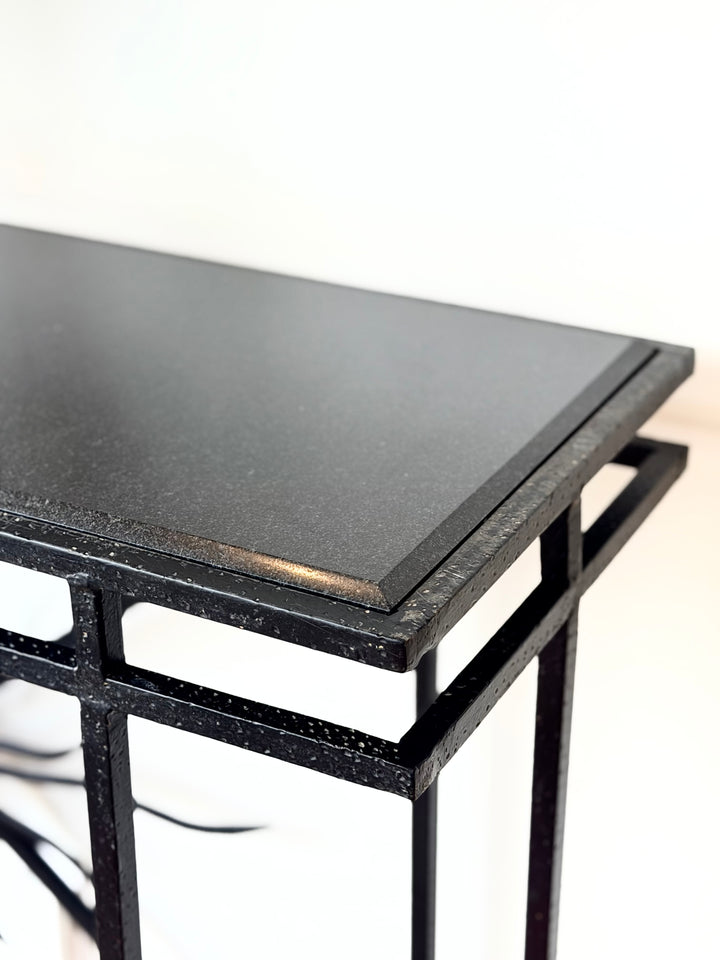 Giacometti Style Hand-Forged Iron Console Table - 1970s
