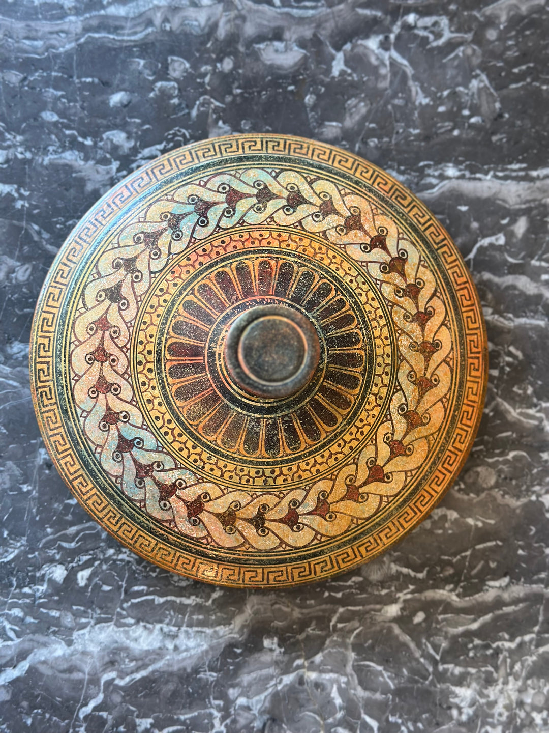 Monumental Greek Revival Amphora Vase with Classical Scenes - 1950
