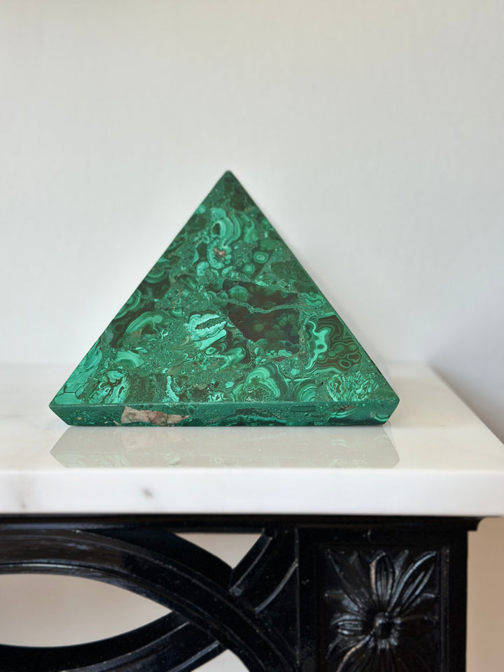 Large Malachite Pyramid